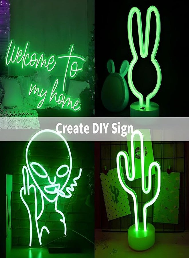 REPISH 5-Meter Green Neon Light Strip with 600 LEDs and 12V Adapter - Ideal for Wall Decorations, Parties, Celebrations, Bars, and Custom Neon Displays (Pack of 1) - Image 4